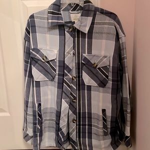 OFFLINE blue flannel coat